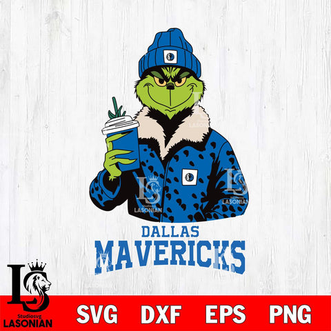 Dallas Mavericks Grinch Leopard Svg Eps Dxf Png File, Digital Download, Instant Download