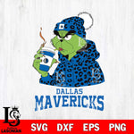 Dallas Mavericks Grinch Leopard Christmas Cut Files Cricut, Svg Dxf Eps Png file , Silhouette