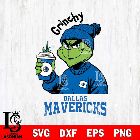 Dallas Mavericks Grinchy Bougie Christmas Cut Files Cricut, Svg Dxf Eps Png file , Silhouette