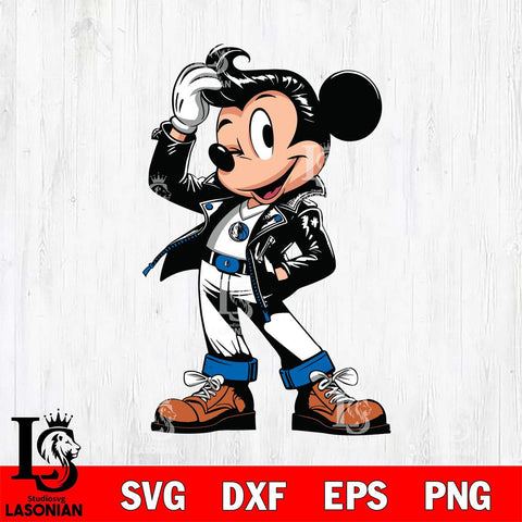 Dallas Mavericks Handsome Mickey Mouse Svg Eps Dxf Png File, Digital Download, Instant Download