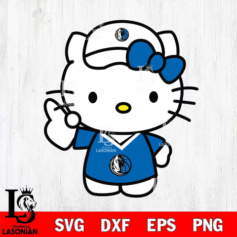 Dallas Mavericks Hello Kitty basketball 2 Svg Eps Dxf Png File, Digital Download, Instant Download