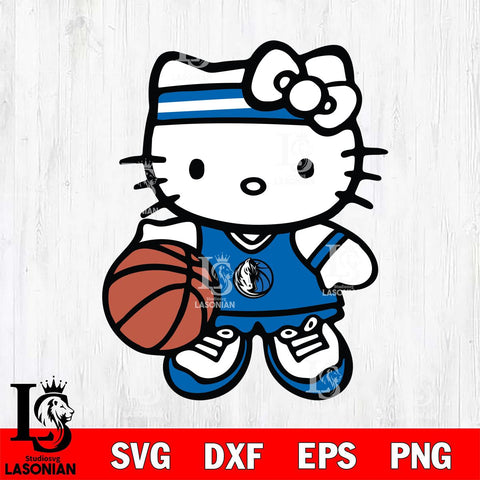 Dallas Mavericks Hello Kitty basketball Svg Eps Dxf Png File, Digital Download, Instant Download