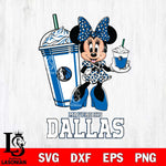 Dallas Mavericks Minnie Mouse Fan And Coffee Svg Eps Dxf Png File, Digital Download, Instant Download