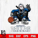 Dallas Mavericks NBA Jason Voorhees Halloween SVG Svg Eps Dxf Png File, Digital Download, Instant Download