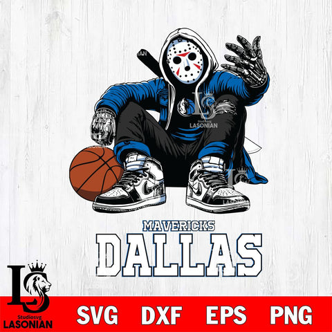 Dallas Mavericks NBA Jason Voorhees Halloween SVG Svg Eps Dxf Png File, Digital Download, Instant Download