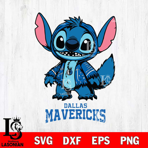 Dallas Mavericks Stitch Halloween Svg Eps Dxf Png File, NBA svg, Digital Download, Instant Download