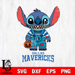 Dallas Mavericks Stitch Horror Halloween Svg Eps Dxf Png File, NBA svg, Digital Download, Instant Download