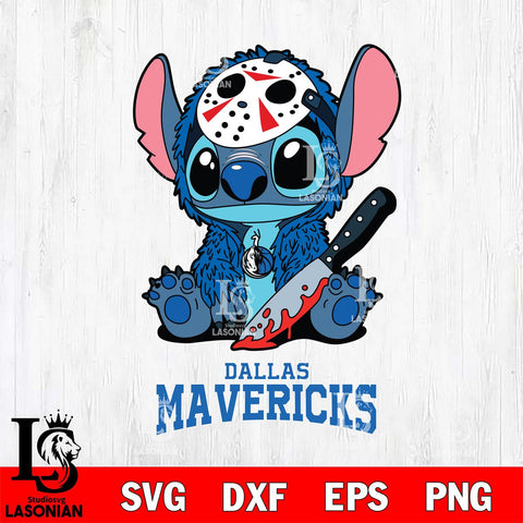 Dallas Mavericks Stitch Jason Voorhees Svg Eps Dxf Png File, NBA svg, Digital Download, Instant Download