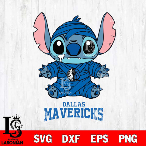 Dallas Mavericks Stitch Mummy Svg Eps Dxf Png File, NBA svg, Digital Download, Instant Download