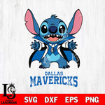 Dallas Mavericks Stitch Vampire halloween Svg Eps Dxf Png File, NBA svg, Digital Download, Instant Download