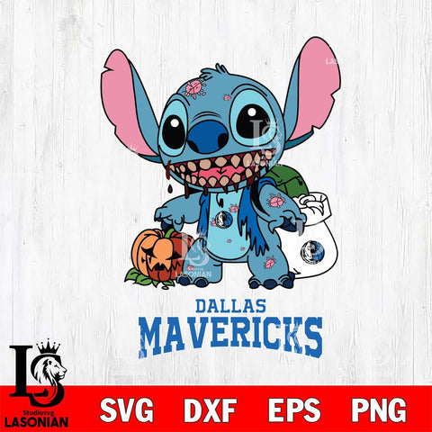 Dallas Mavericks Stitch Zombie Svg Eps Dxf Png File, NBA svg, Digital Download, Instant Download