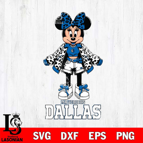 Dallas Mavericks Style Minnie Disney Svg Eps Dxf Png File, Digital Download, Instant Download