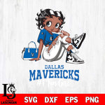 Dallas Mavericks #1 Black Fan Girl Betty Boop