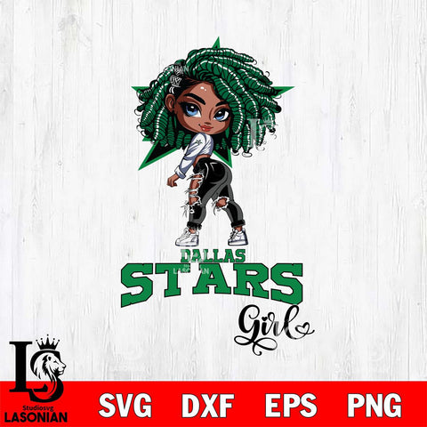 Dallas Stars Fan Girl Svg Eps Dxf Png File, Digital Download, Instant Download