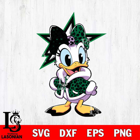 Dallas Stars Fancy Daisy Duck Disney Svg Eps Dxf Png File, Digital Download, Instant Download