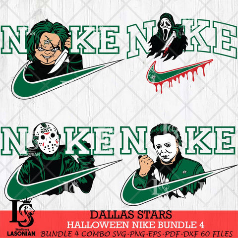 Dallas Stars Halloween Nike NHL Bundle 4 Svg Eps Dxf Png File, Digital Download, Instant Download