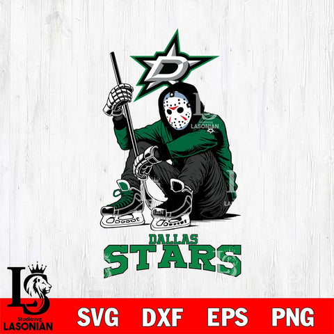 Dallas Stars NHL Jason Voorhees Halloween SVG Svg Eps Dxf Png File, Digital Download, Instant Download