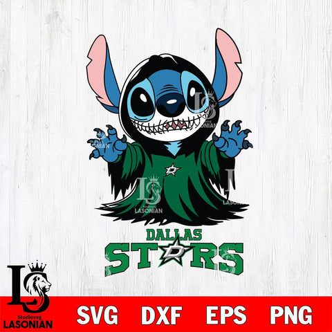 Dallas Stars Stitch Ghost Svg Eps Dxf Png File, NHL svg, Digital Download, Instant Download