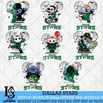 Dallas Stars Stitch Halloween Bundle 8 SVG Svg Eps Dxf Png File, Digital Download, Instant Download