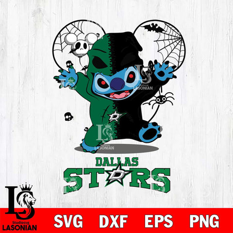 Dallas Stars Stitch Horror Halloween 2 Svg Eps Dxf Png File, Digital Download, Instant Download