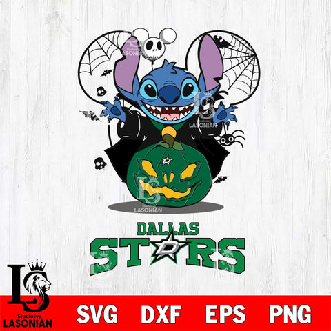 Dallas Stars Stitch Horror Halloween Svg Eps Dxf Png File, Digital Download, Instant Download