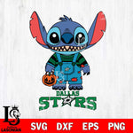 Dallas Stars Stitch Horror Halloween Svg Eps Dxf Png File, NHL svg, Digital Download, Instant Download