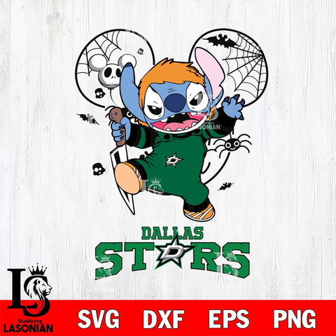 Dallas Stars Stitch Michael Halloween Svg Eps Dxf Png File, Digital Download, Instant Download