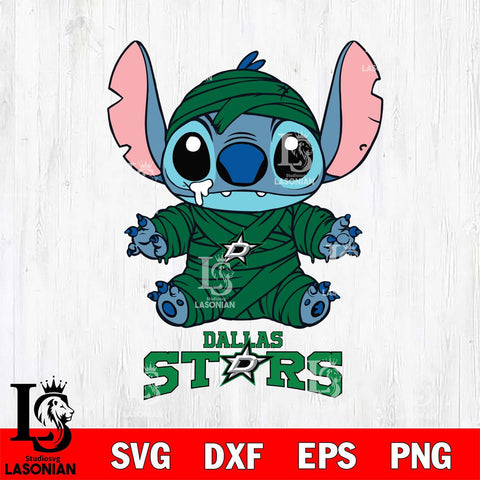 Dallas Stars Stitch Mummy Svg Eps Dxf Png File, NHL svg, Digital Download, Instant Download