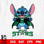 Dallas Stars Stitch Vampire halloween Svg Eps Dxf Png File, NHL svg, Digital Download, Instant Download