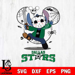 Dallas Stars Stitch jason voorhees Halloween Svg Eps Dxf Png File, Digital Download, Instant Download