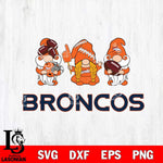 Denver Broncos 3 Gnomes Football Svg Eps Dxf Png File, Digital Download, Instant Download