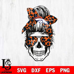 Denver Broncos Badass Women Skull SVG