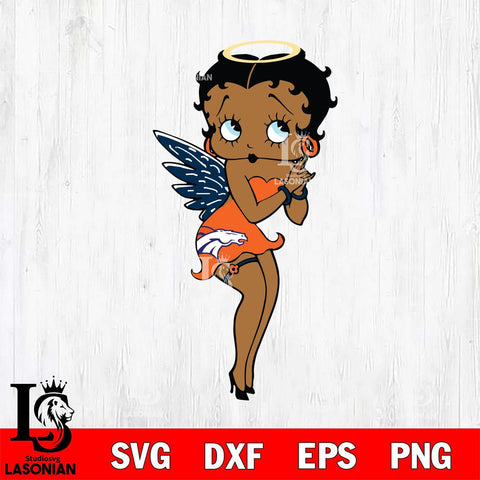 Denver Broncos Betty Boop Angel SVG Svg Eps Dxf Png File, Digital Download, Instant Download