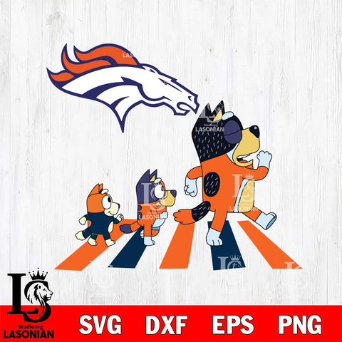 Denver Broncos Bluey 6 NFL Svg Eps Dxf Png File, Digital Download, Instant Download