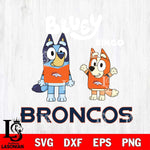 Denver Broncos Bluey & Bingo 4 Svg Eps Dxf Png File, NFL svg, Digital Download, Instant Download