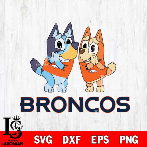 Denver Broncos Bluey & Bingo 5 Svg Eps Dxf Png File, NFL svg, Digital Download, Instant Download