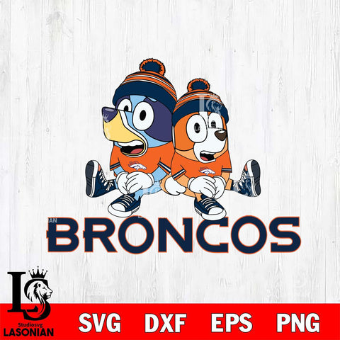 Denver Broncos Bluey & Bingo 8 Svg Eps Dxf Png File, NFL svg, Digital Download, Instant Download