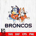 Denver Broncos Bluey Chilli NFL Svg Eps Dxf Png File, Digital Download, Instant Download