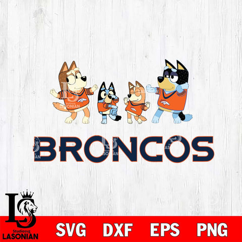 Denver Broncos Bluey Dance Squats Svg Eps Dxf Png File, Digital Download, Instant Download