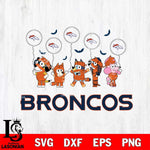 Denver Broncos Bluey Halloween Spooky Svg Eps Dxf Png File, Digital Download, Instant Download