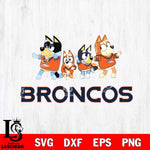 Denver Broncos Bluey Mode Dance Squats Svg Eps Dxf Png File, Digital Download, Instant Download