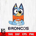 Denver Broncos Bluey Styles Football Cricut Files,Bluey Svg file,Digital Download ,Instant Download