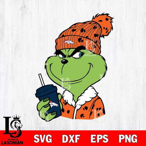 Denver Broncos Boujee Grinch 3 Svg Eps Dxf Png File, Digital Download, Instant Download