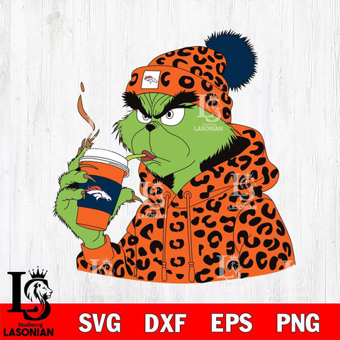 Denver Broncos Boujee Grinch 8 Svg Eps Dxf Png File, Digital Download, Instant Download