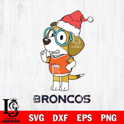 Denver Broncos Christmas Bluey Honey Sport Svg Eps Dxf Png File,Cut Svg Files, Digital File, Sublimation