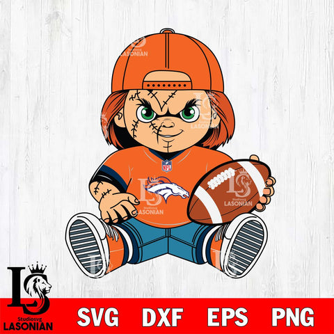 Denver Broncos Chucky Horror 3 Svg Eps Dxf Png File, NFL svg, Digital Download, Instant Download