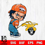 Denver Broncos Chucky Piss On Las Vegas Raiders Svg Eps Dxf Png File, Digital Download, Instant Download