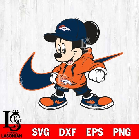 Denver Broncos Cool Mickey Mouse Svg Eps Dxf Png File, Digital Download, Instant Download