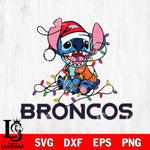 Denver Broncos Cute Stitch Christmas Svg