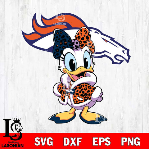 Denver Broncos Fancy Daisy Duck Disney Svg Eps Dxf Png File, Digital Download, Instant Download